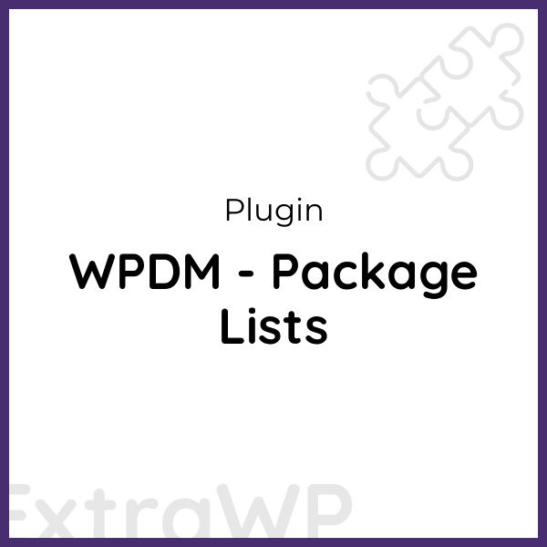 WPDM - Package Lists