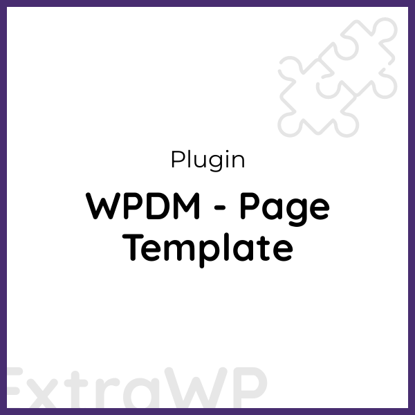 WPDM - Page Template