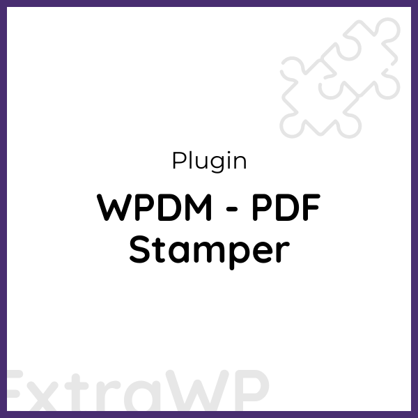 WPDM - PDF Stamper