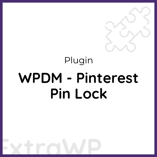 WPDM - Pinterest Pin Lock