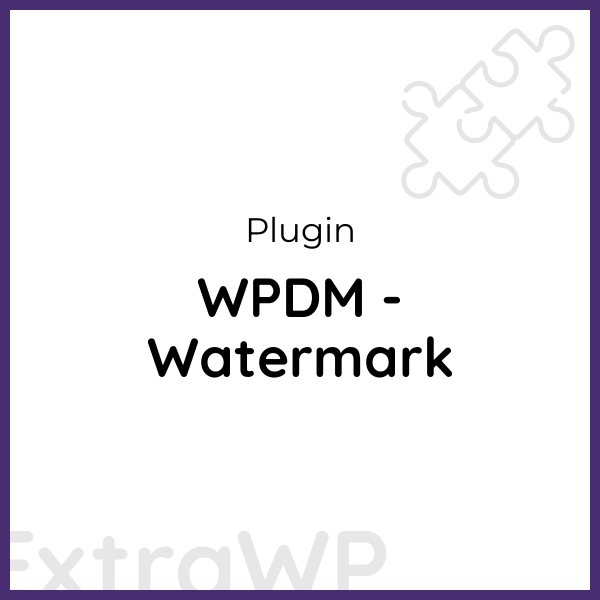 WPDM - Watermark