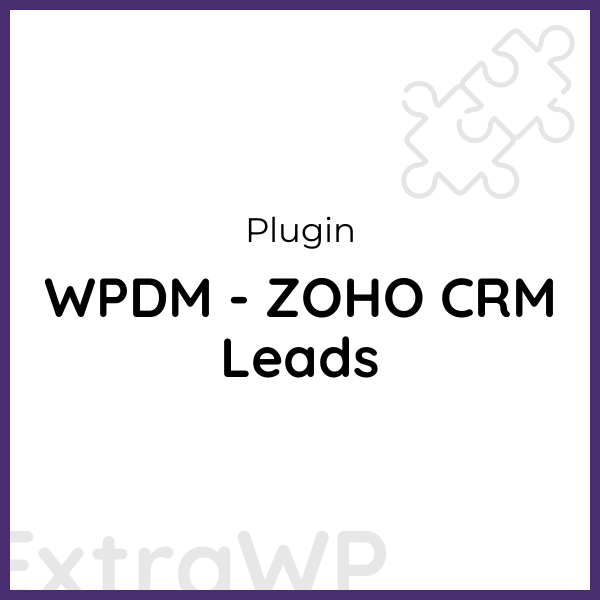 WPDM - ZOHO CRM Leads