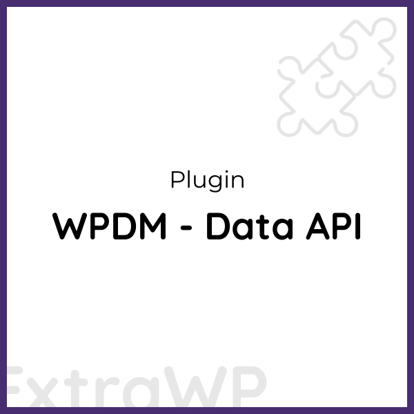 WPDM - Data API