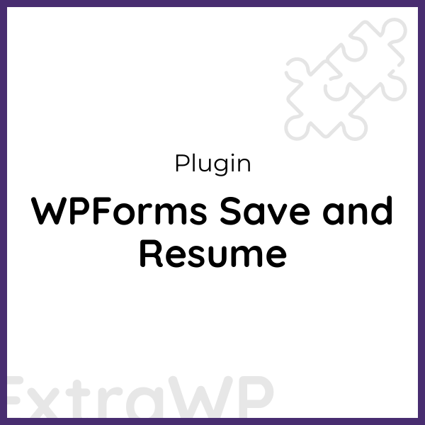 WPForms Save and Resume