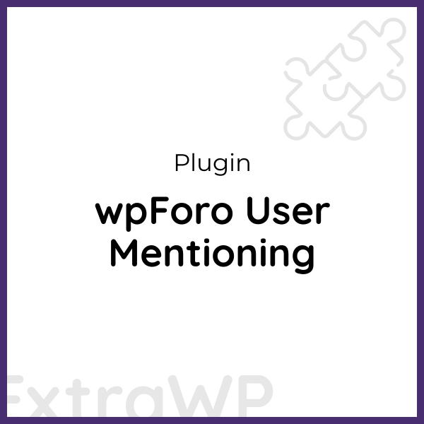 wpForo User Mentioning