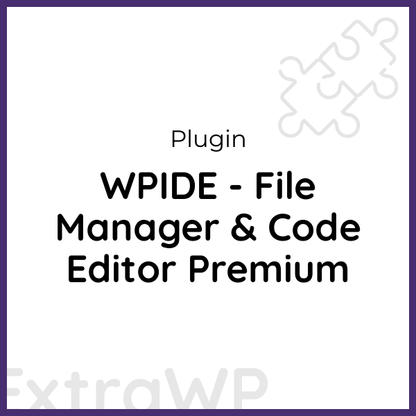 WPIDE - File Manager & Code Editor Premium