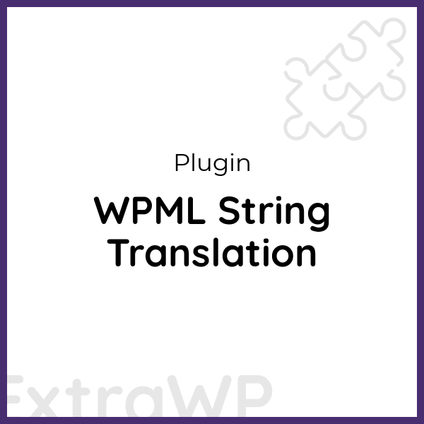 WPML String Translation