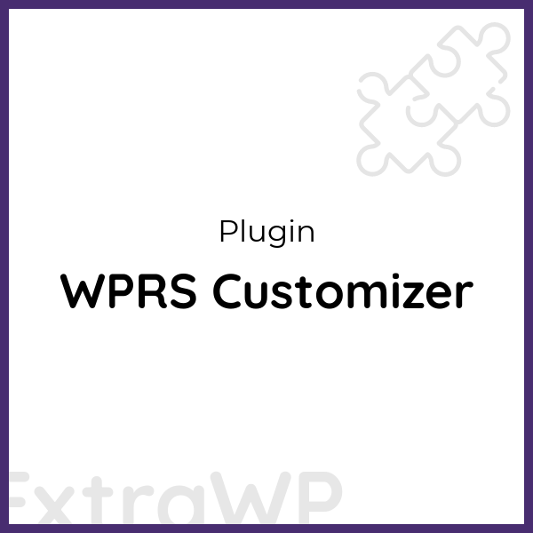 WPRS Customizer