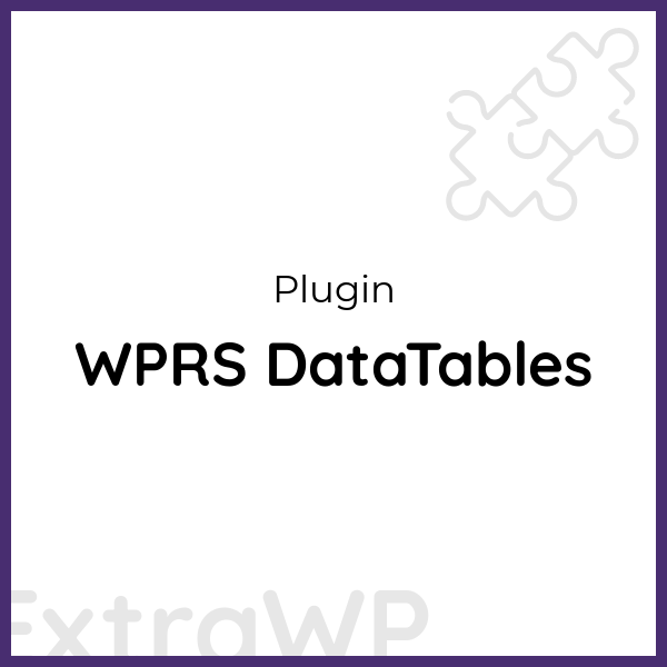 WPRS DataTables