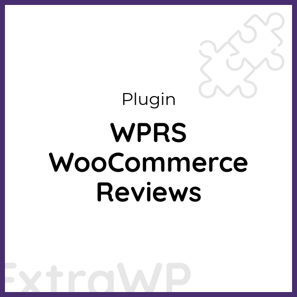 WPRS WooCommerce Reviews