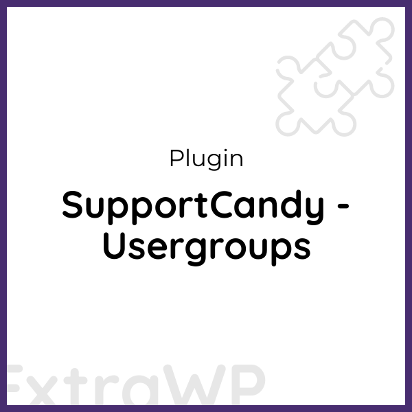 SupportCandy - Usergroups